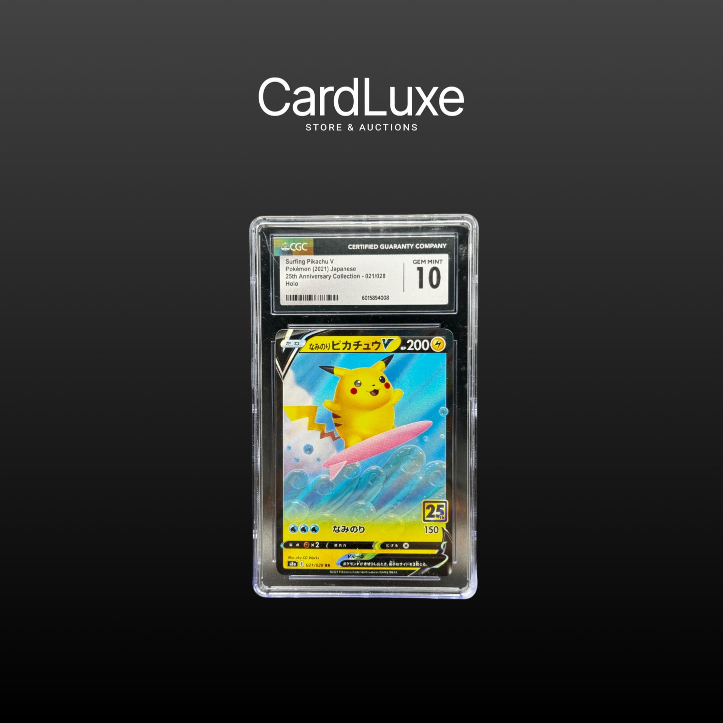 2021 Surfing Pikachu V 25th Anniversary 021/028 CGC 10