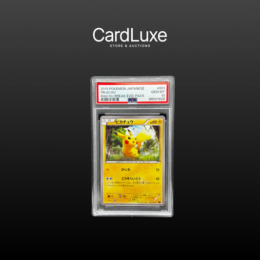 2015 Pokémon Japanese Pikachu
Raichu Break Evo. Pack PSA 10