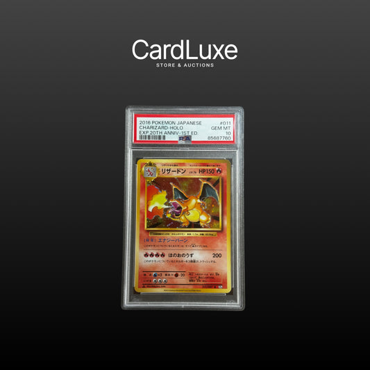2016 Pokémon Charizard Holo Exp.20Th Anniv 1st Ed PSA 10