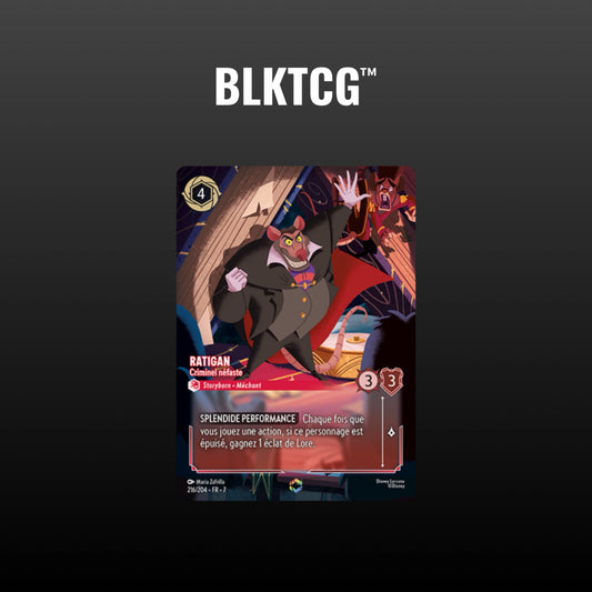 Carte Lorcana - Ratigan 216/204 Criminel Néfaste L'Île d'Archazia (Near Mint)