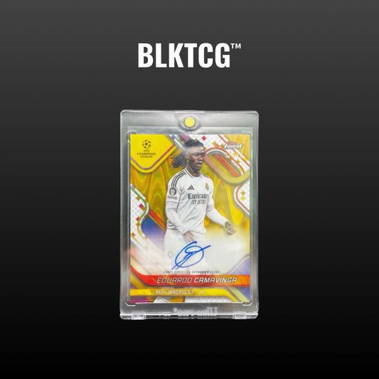 2024-25 Eduardo Camavinga Topps Finest UCC Gold Wave 07/50 Auto Real Madrid