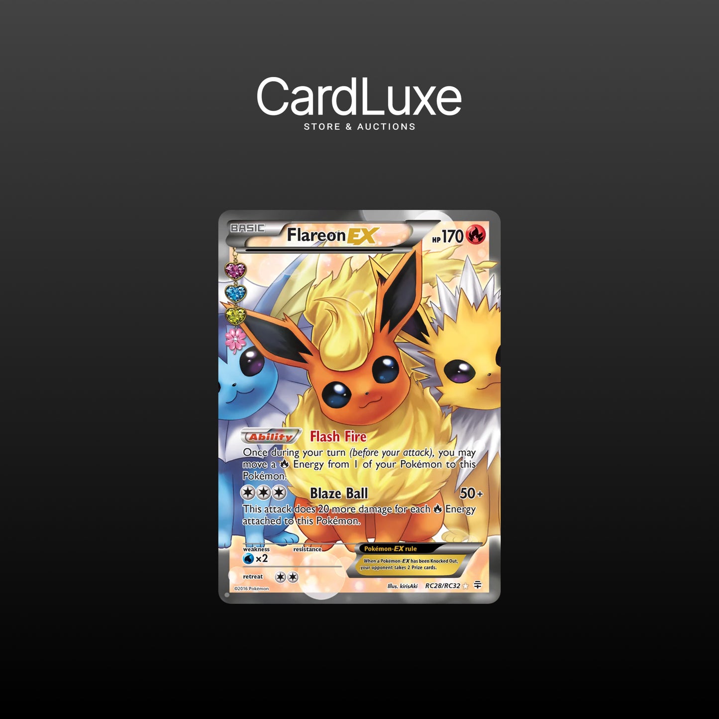 Carte Pokémon - Flareon EX Gen RC28/RC32 XY (Near Mint)