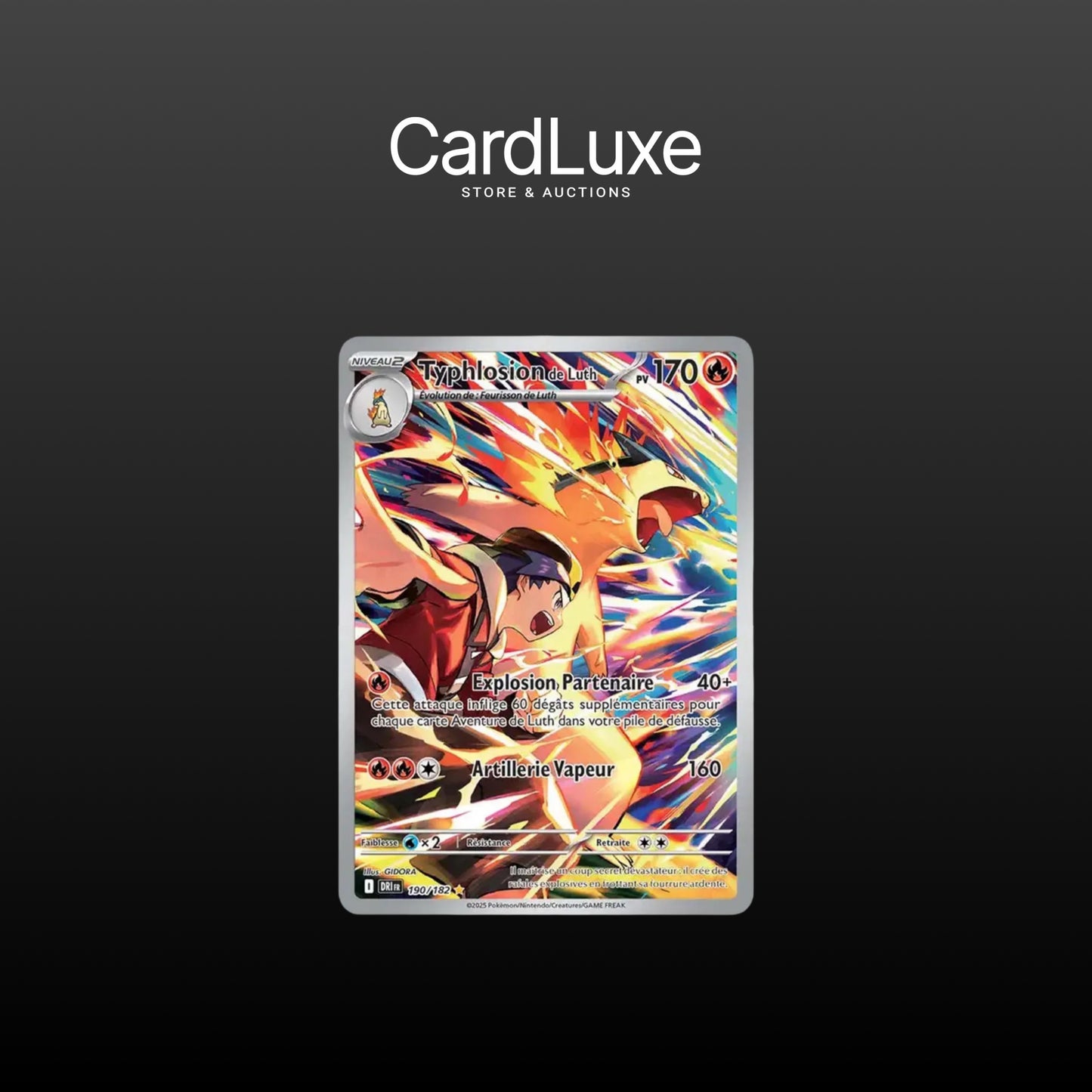 Carte Pokémon - Typhlosion de Luth 190/182 (Near Mint)