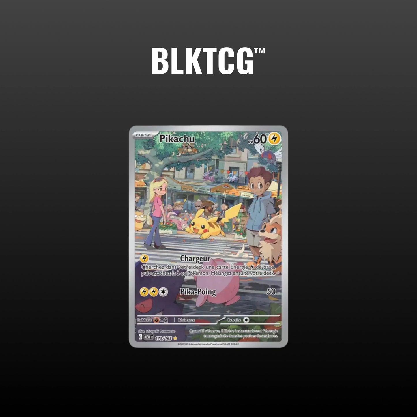 Carte Pokémon - Pikachu 173/165 IR série 151 (Near Mint)